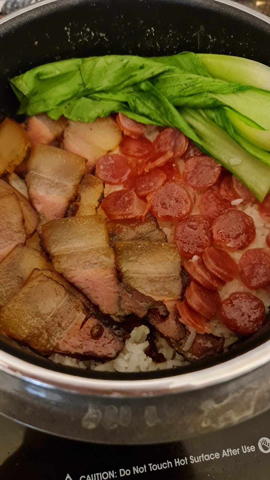 Chinese Sausage and Bacon Rice