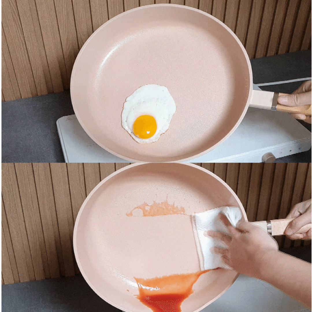 ROICHEN Ceramic IH Frypan 28cm Latte Grey Made in Korea