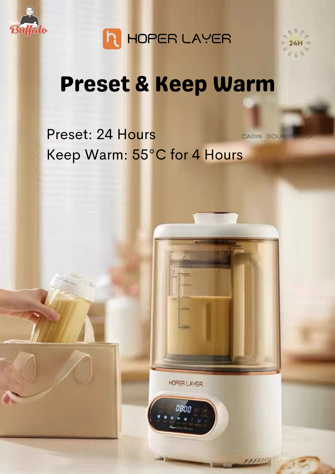 Hoper Layer Soymilk Maker Power Blender Food Processer