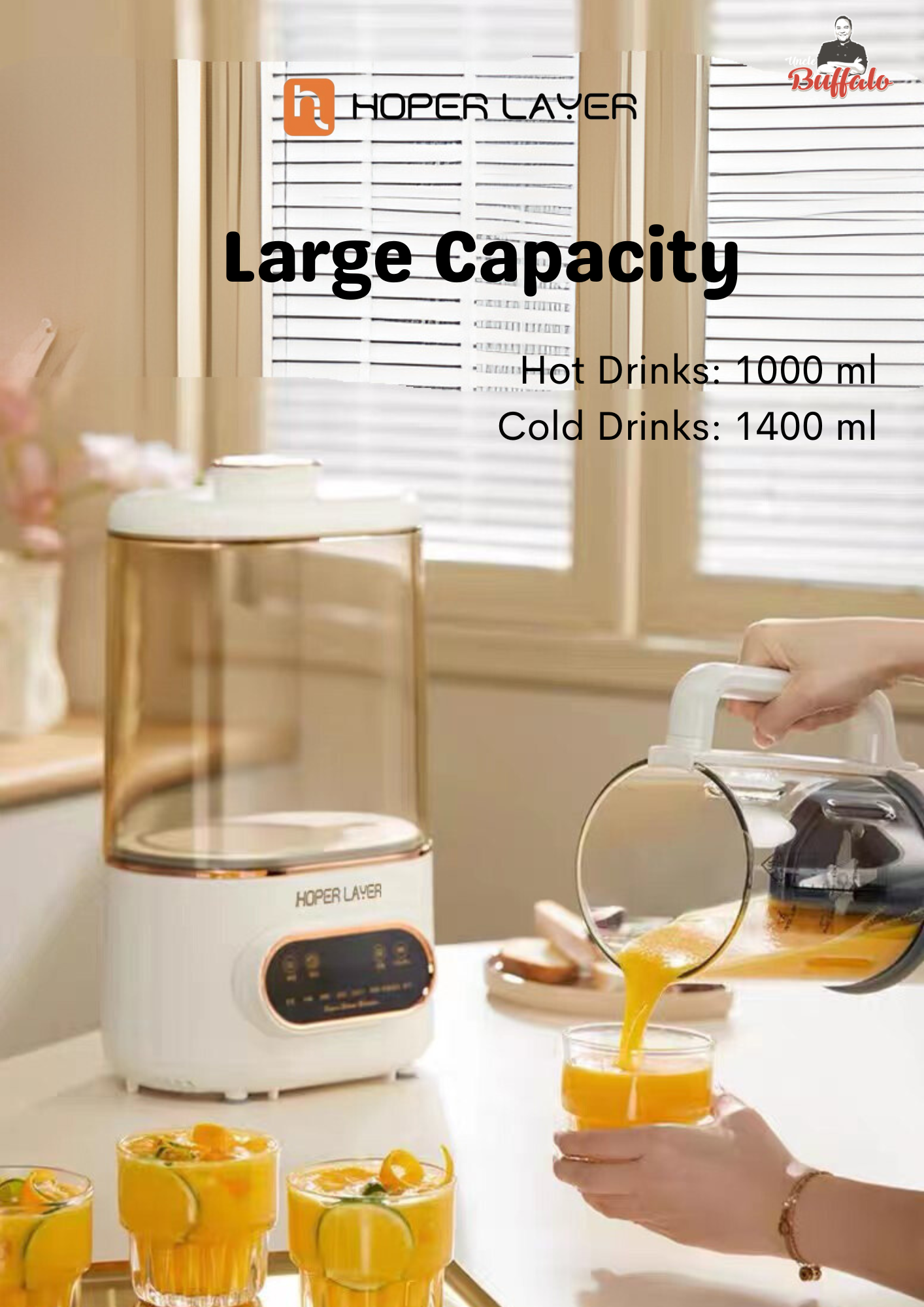 Hoper Layer Soymilk Maker Power Blender Food Processer