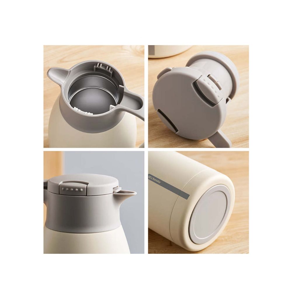 Joyoung Stainless Steel Thermos Flask Insulated Vacuum Jug 1.9L Beige