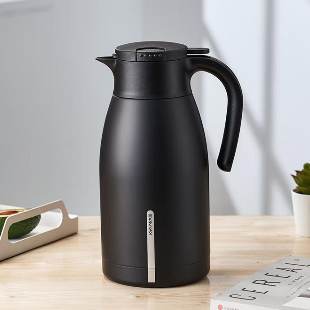 Joyoung Stainless Steel Thermos Flask Insulated Vacuum Jug 1.9L Black