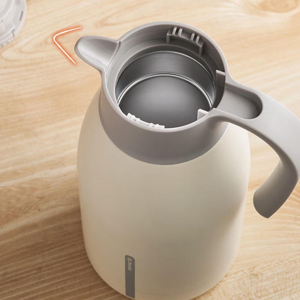 Joyoung Stainless Steel Thermos Flask Insulated Vacuum Jug 1.9L Beige