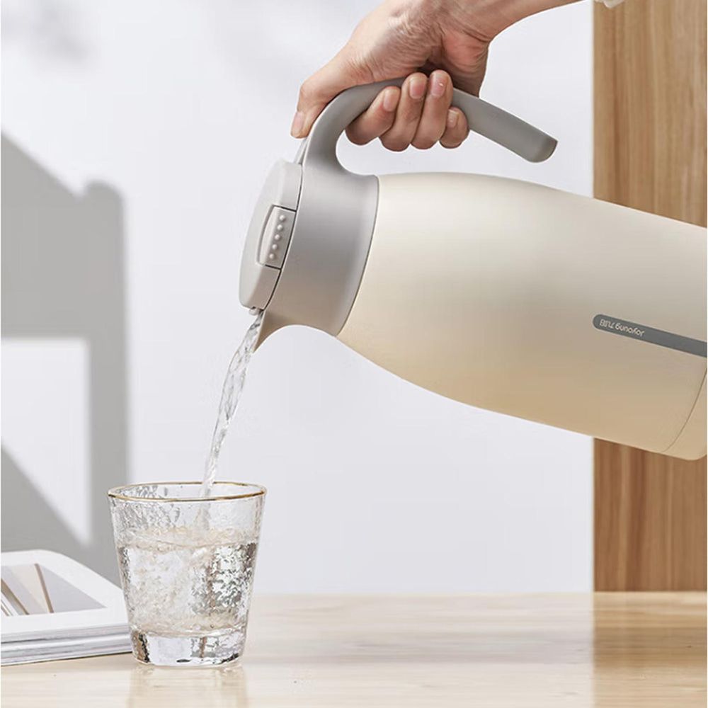 Joyoung Stainless Steel Thermos Flask Insulated Vacuum Jug 1.9L Black