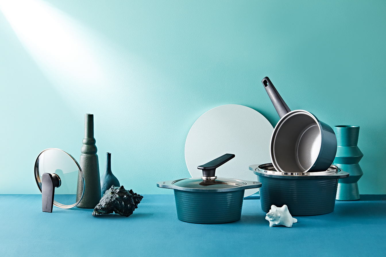 Happycall IH Onde Ceramic Pot - 24cm Low (2.8L) Ocean Green