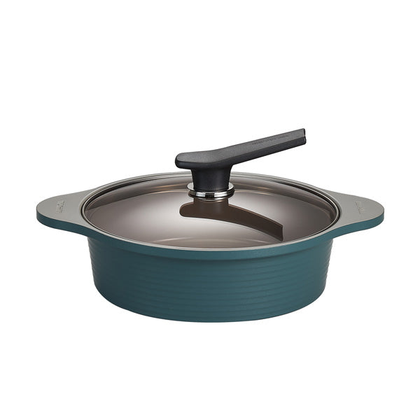 Happycall IH Onde Ceramic Pot - 24cm Low (2.8L) Ocean Green