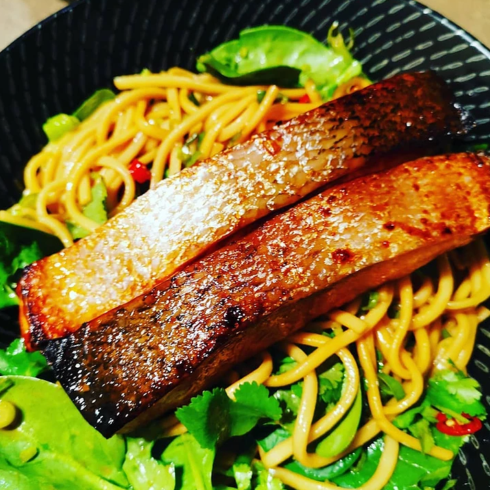 Salmon Teriyaki with Udon Noodle