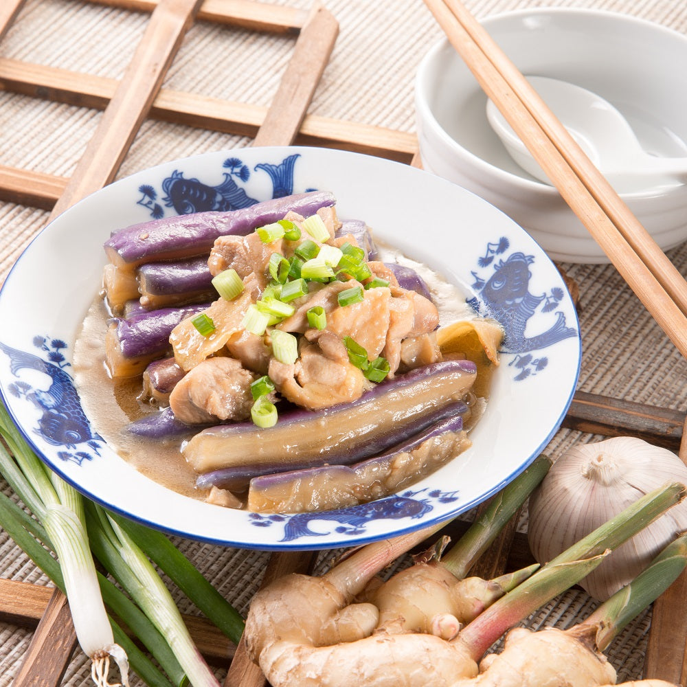 Diced Chicken with Salted Fish and Eggplant
