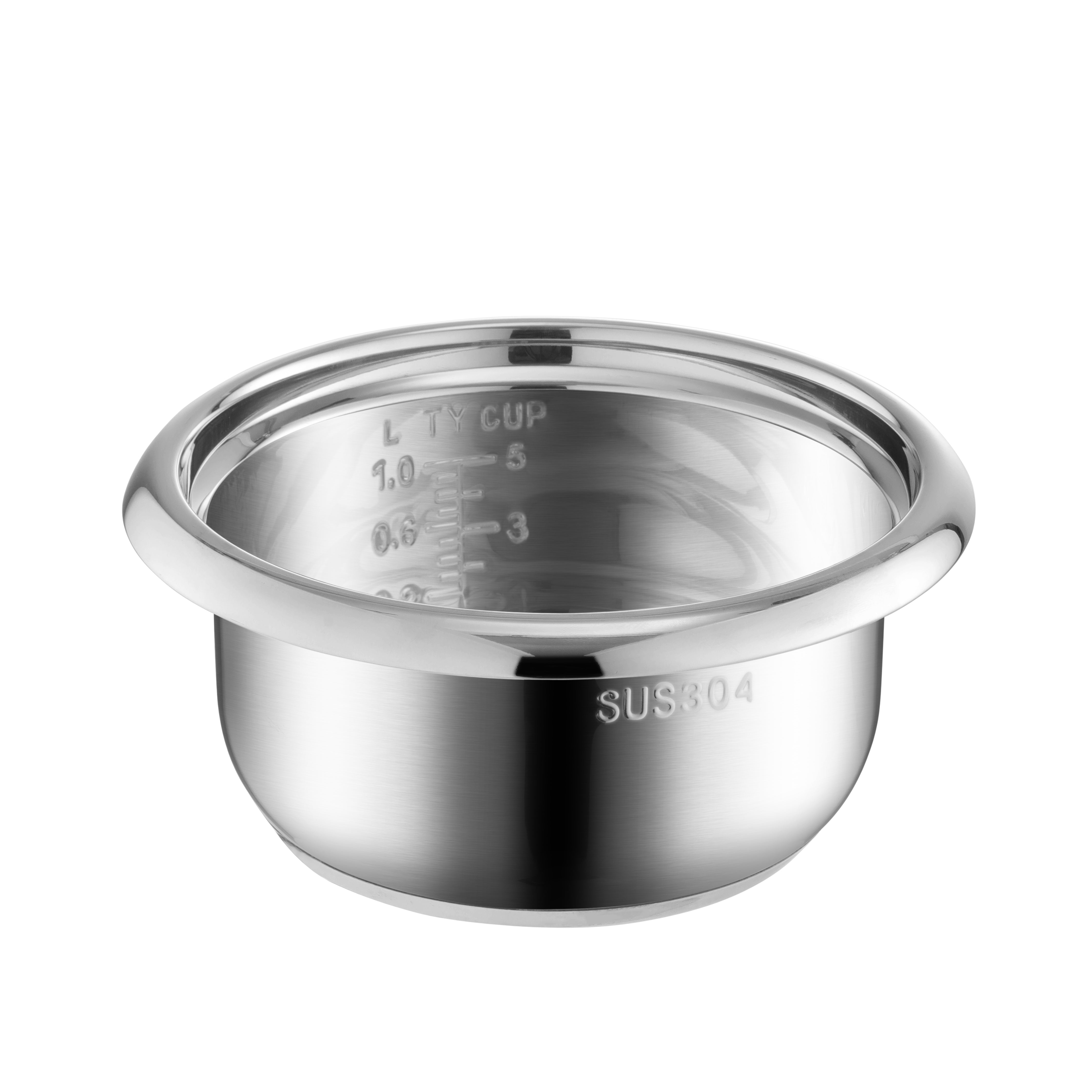 ACook by Buffalo Stainless Steel No Coating Chemical Free Classic Rice Cooker (10-Cup)
