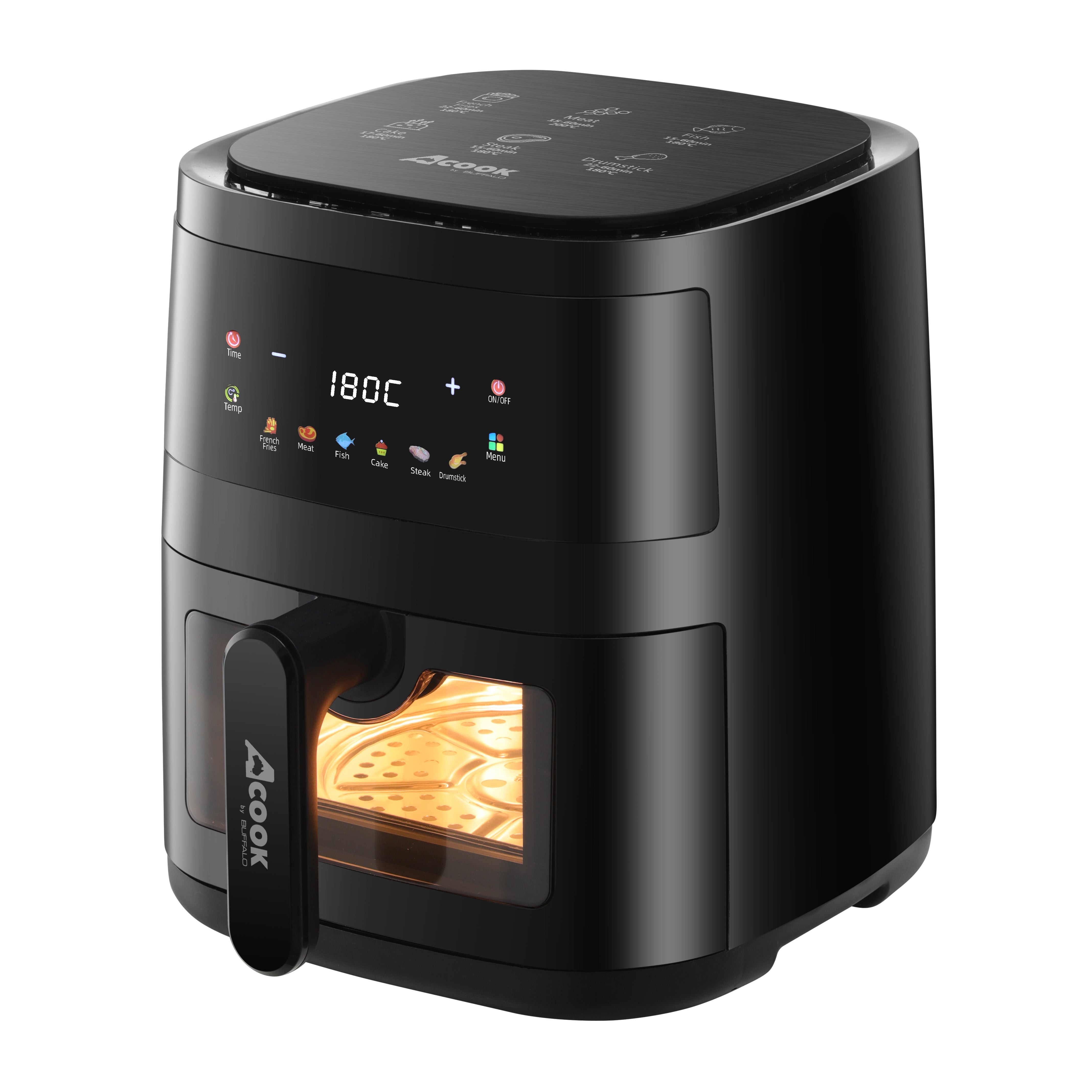 ACook by Buffalo PureSteel Chemical-Free Stainless Steel Air Fryer