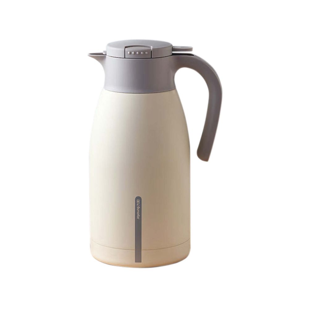Joyoung Stainless Steel Thermos Flask Insulated Vacuum Jug 1.9L Beige