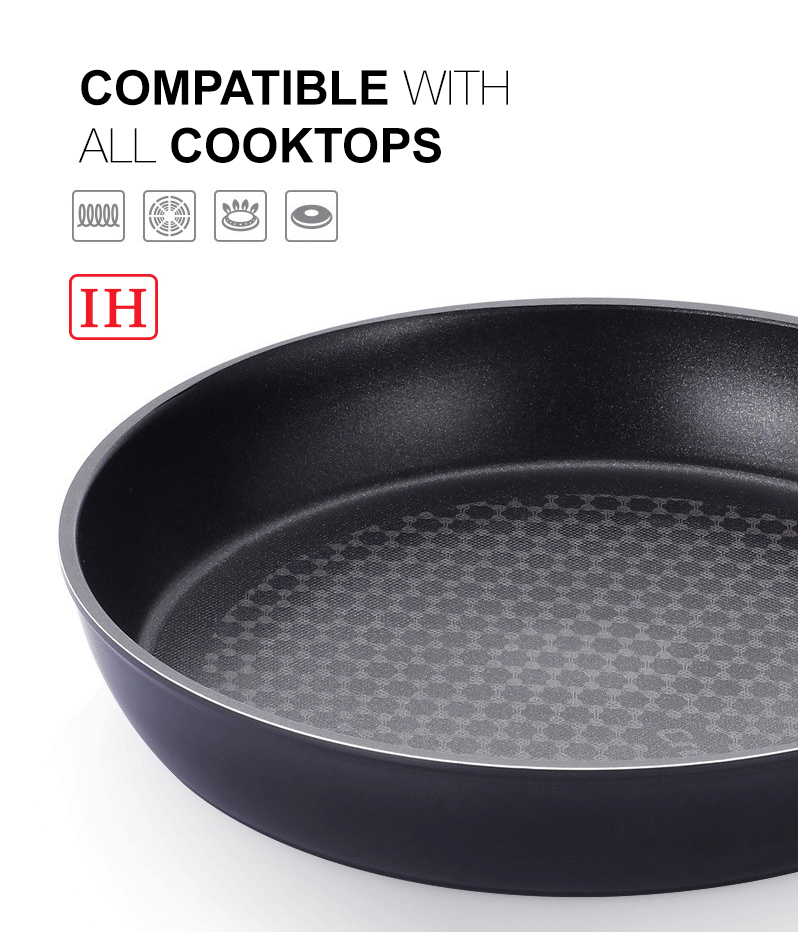 Happycall Crocodile IH Graphene Frypan & Wok Set with Lid- 24cm & 28cm