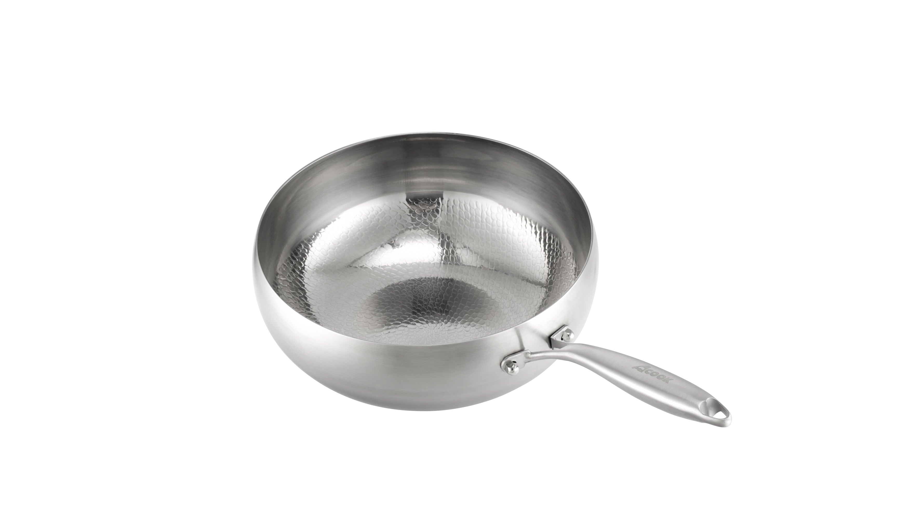 ACook Titanium Everyday Pan | Multi-Ply Stainless Steel | Uncoated & Easy Wash Chef's Pan
