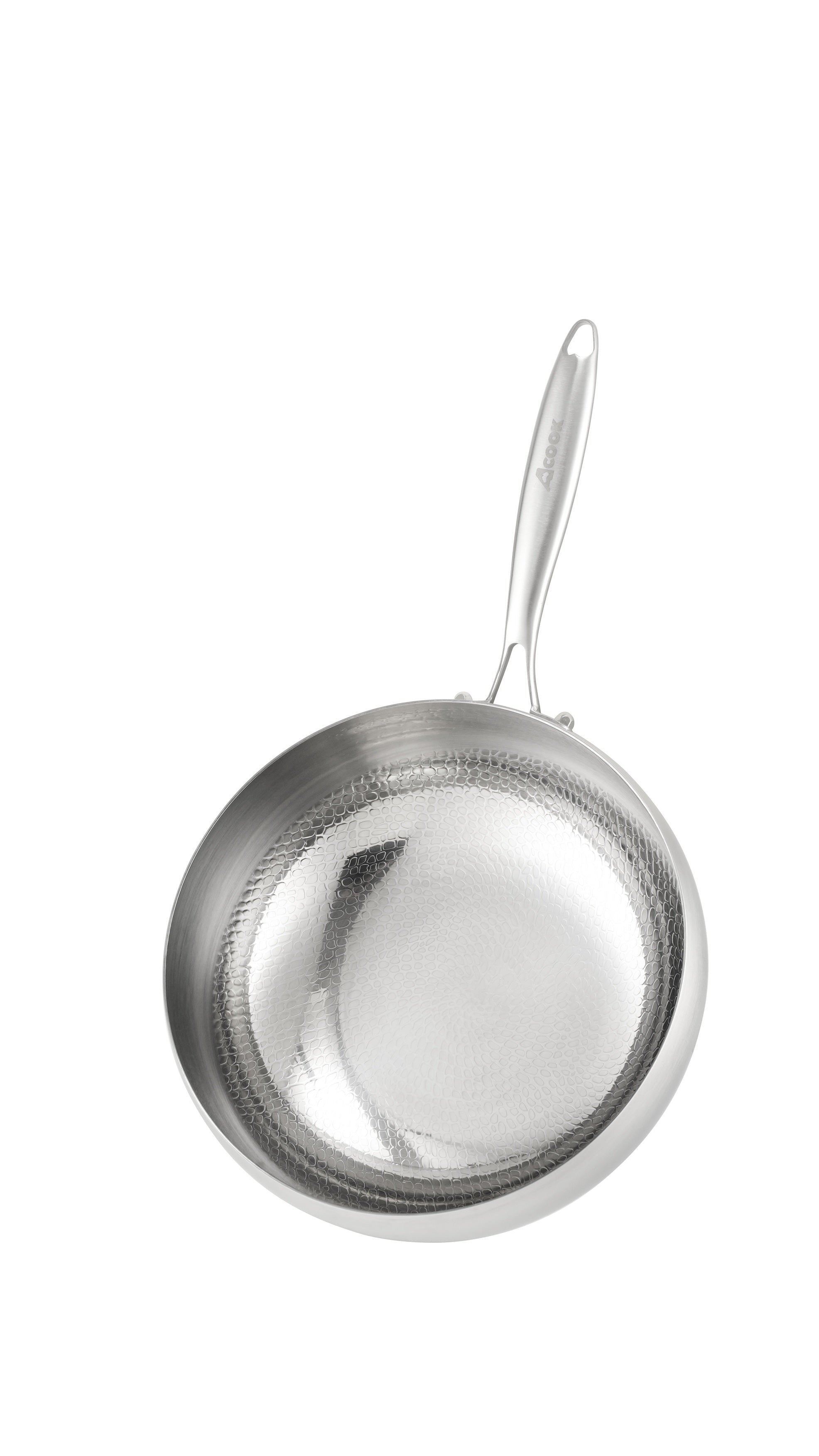 ACook Titanium Everyday Pan | Multi-Ply Stainless Steel | Uncoated & Easy Wash Chef's Pan
