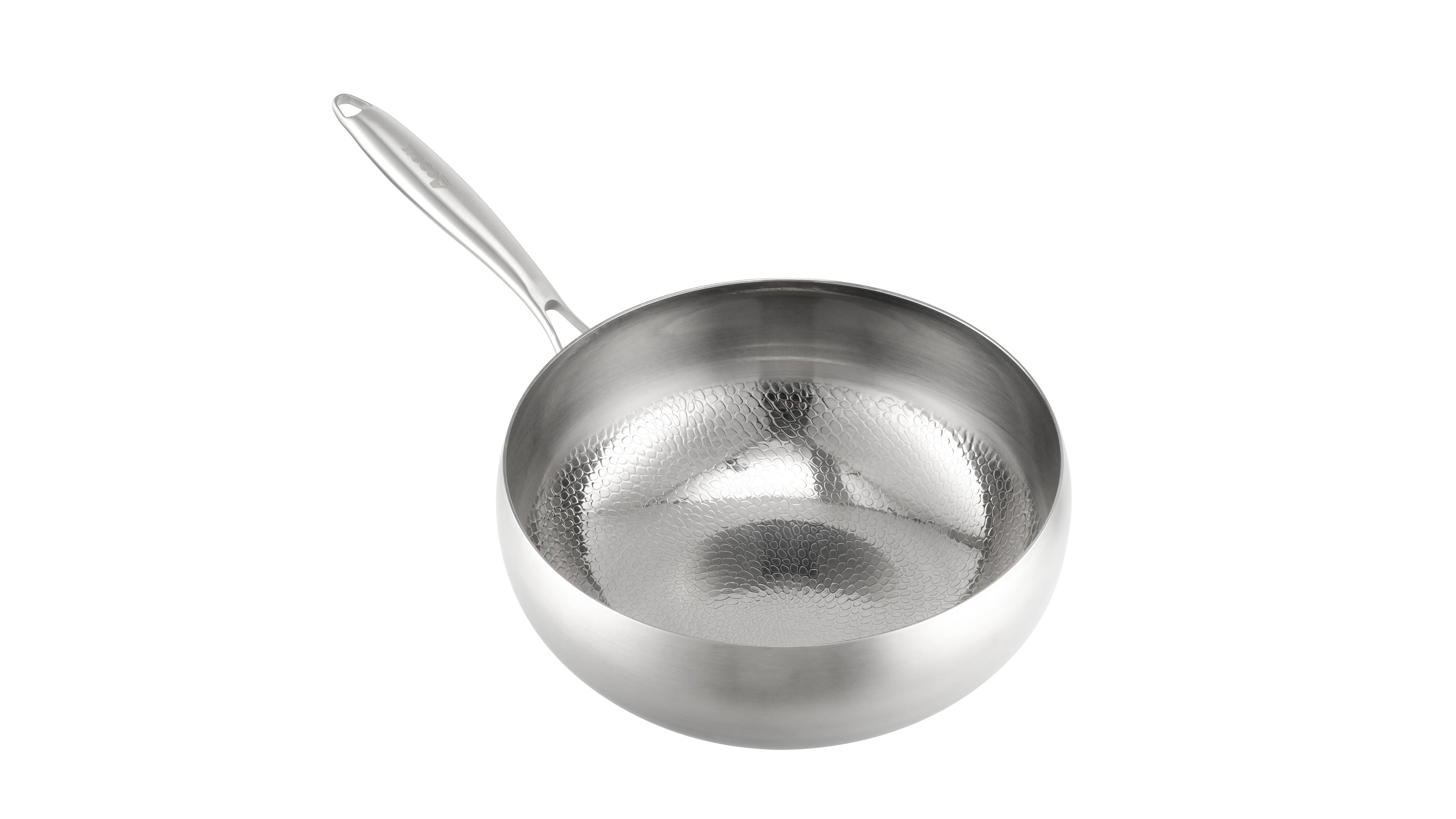 ACook Titanium Everyday Pan | Multi-Ply Stainless Steel | Uncoated & Easy Wash Chef's Pan