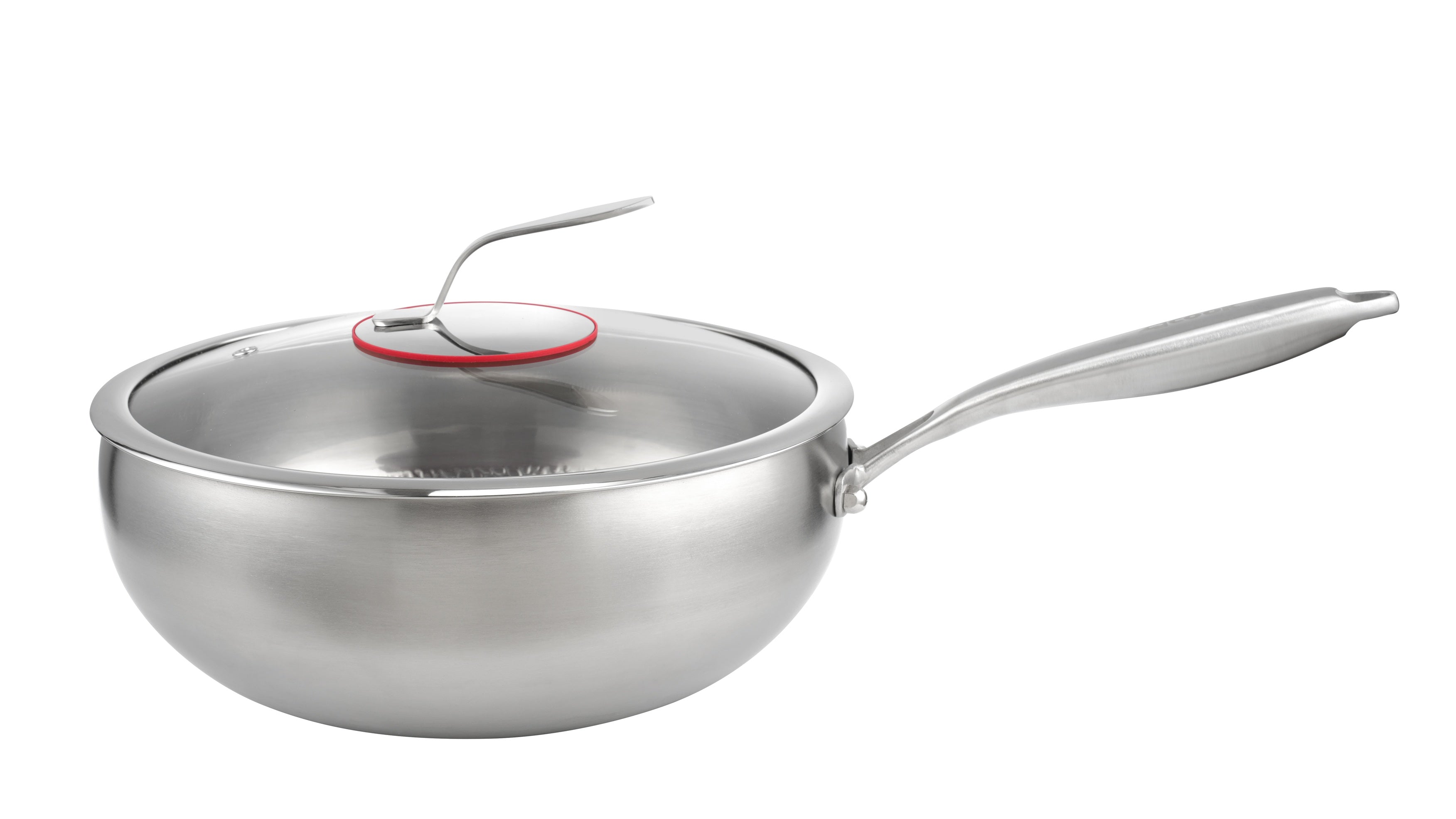 ACook Titanium Everyday Pan | Multi-Ply Stainless Steel | Uncoated & Easy Wash Chef's Pan