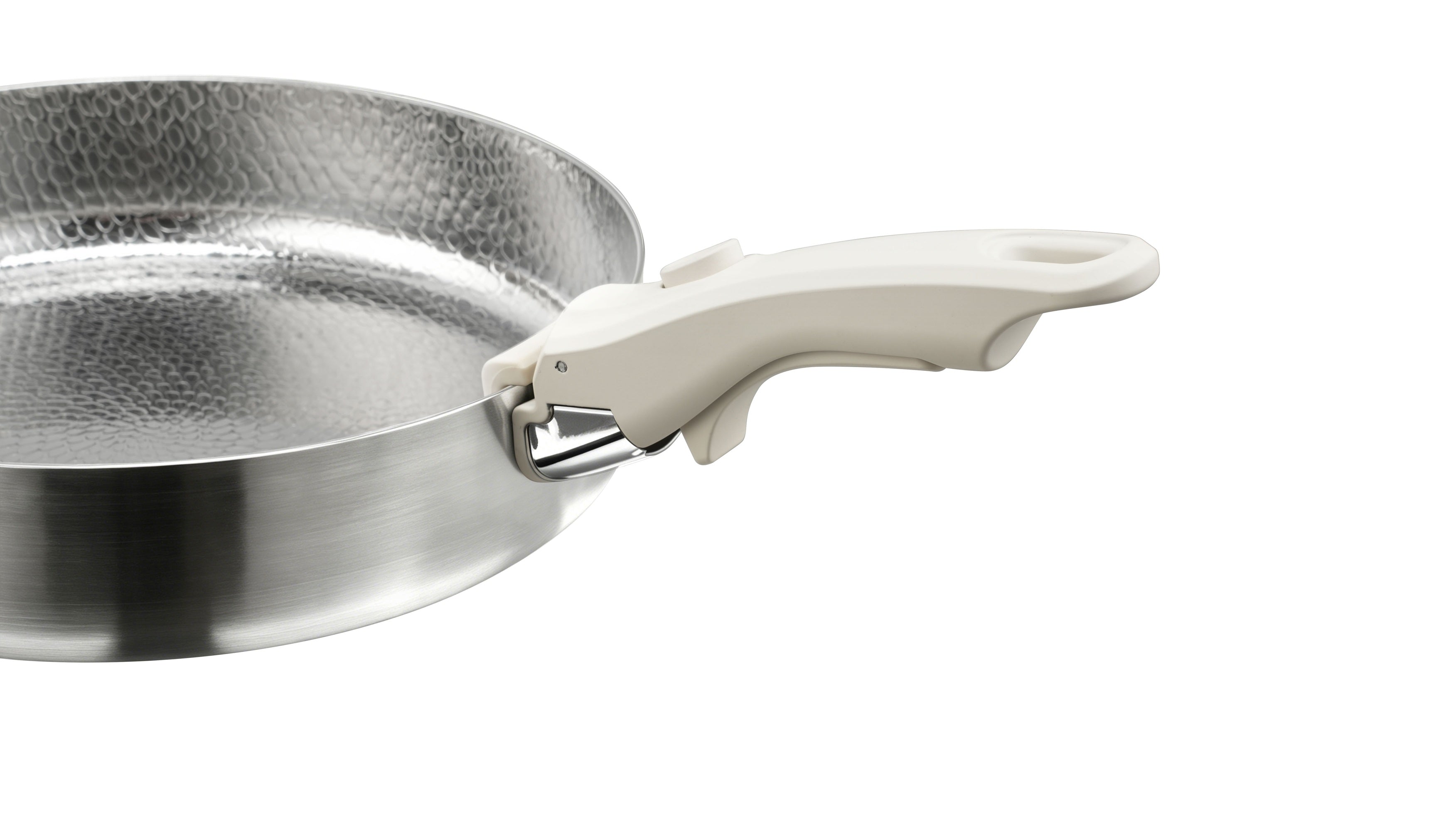ACook Titanium Frying Pan | Multi-Ply Stainless Steel | 4-Piece Detachable Handle Set
