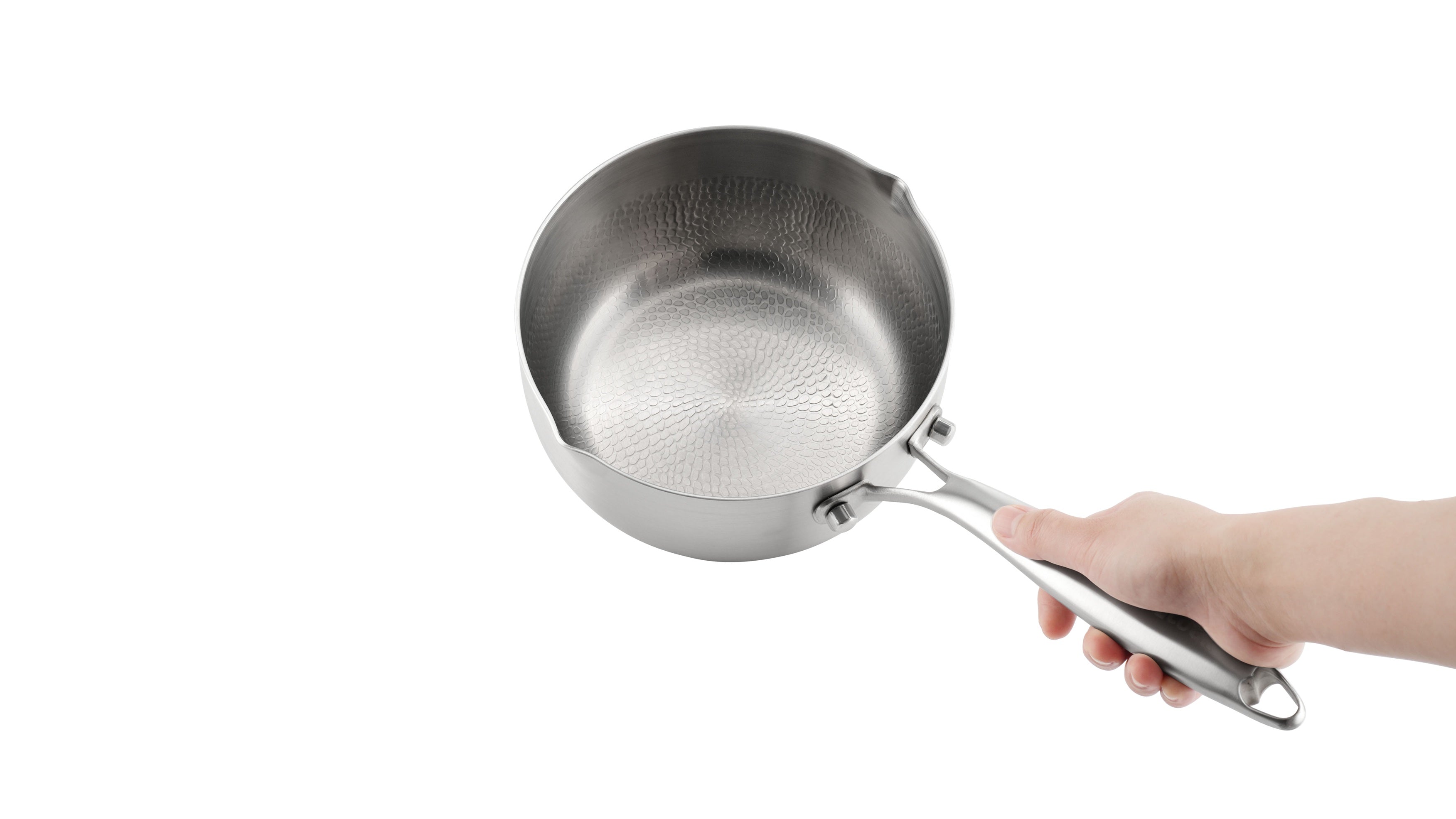 ACook Titanium Saucepan | Multi-Ply Stainless Steel | Uncoated & Easy Wash Saucepan