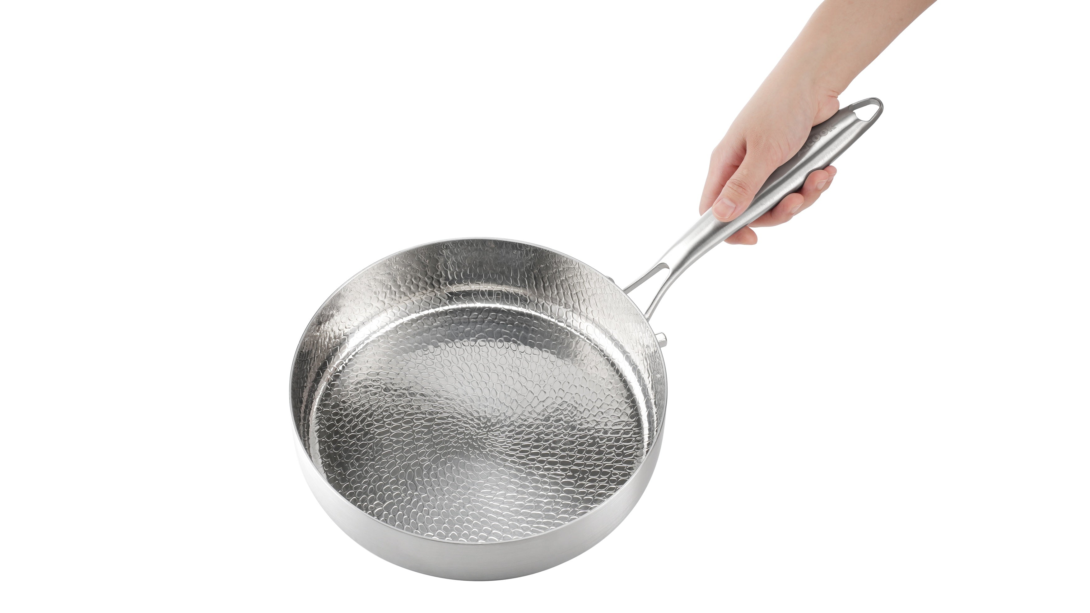 ACook Titanium Frying Pan | Multi-Ply Stainless Steel | Uncoated & Easy Wash Frypan
