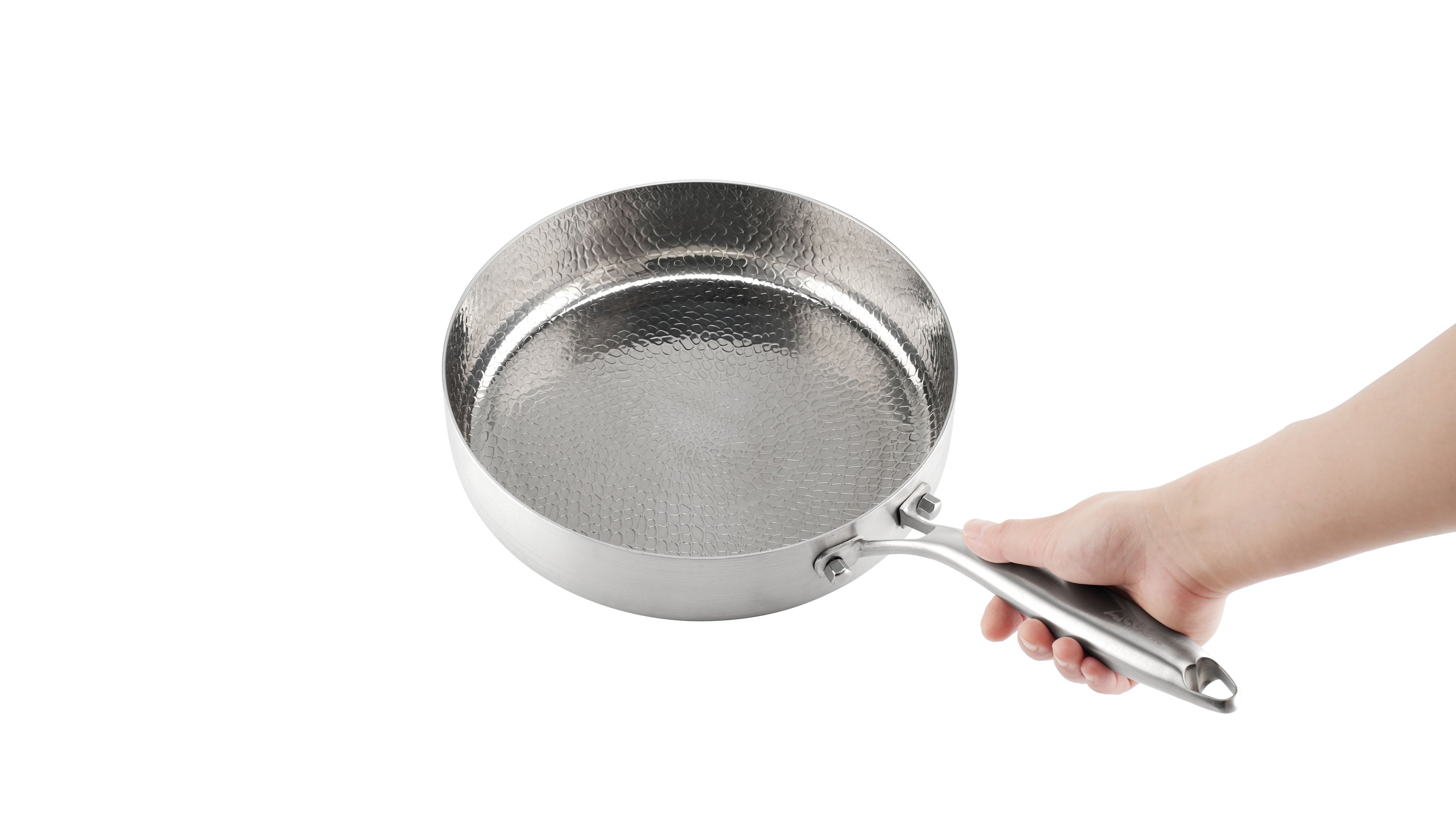 ACook Titanium Frying Pan | Multi-Ply Stainless Steel | Uncoated & Easy Wash Frypan