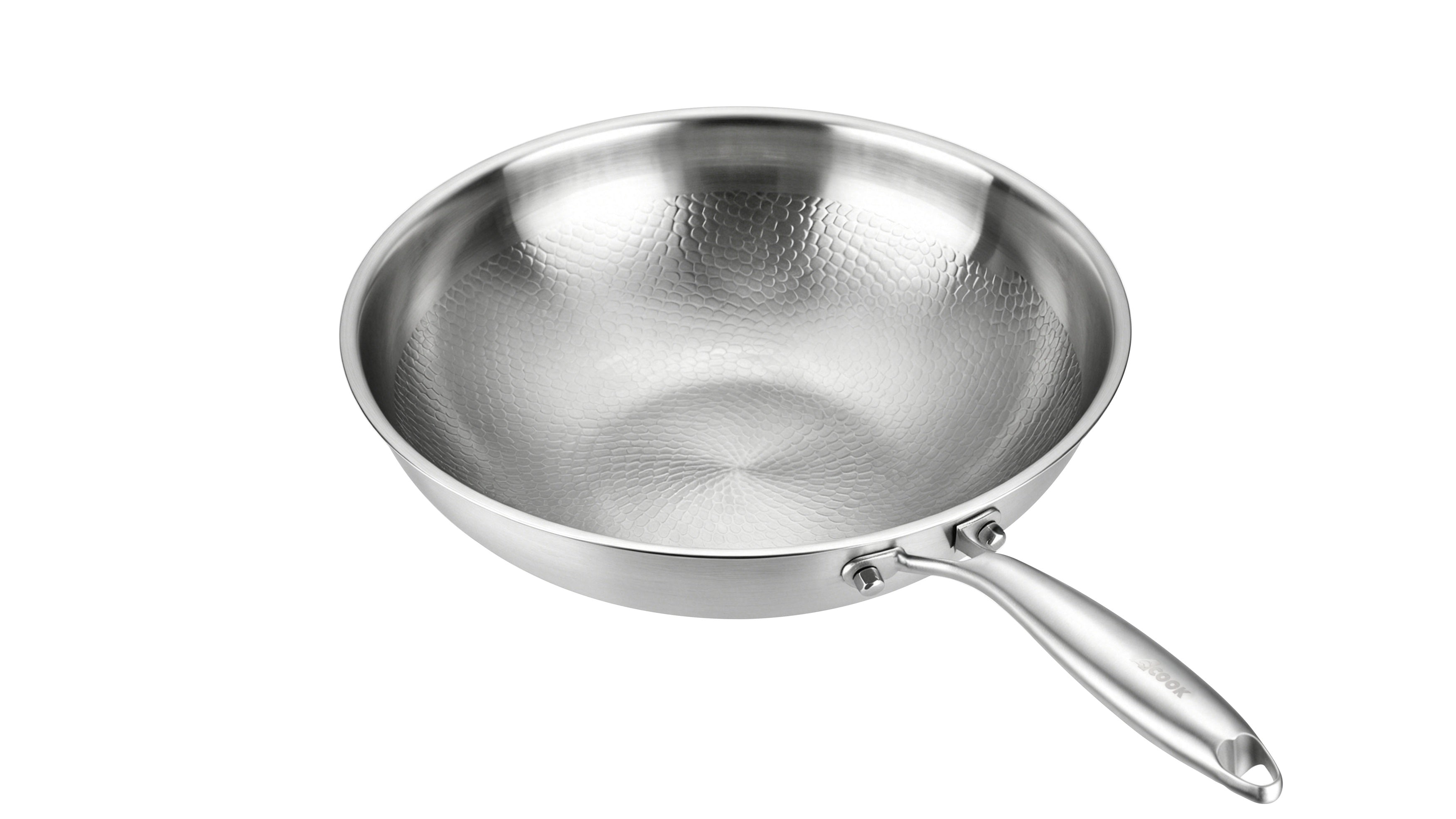 ACook Titanium Wok | Multi-Ply Stainless Steel | Uncoated & Easy Wash Wok