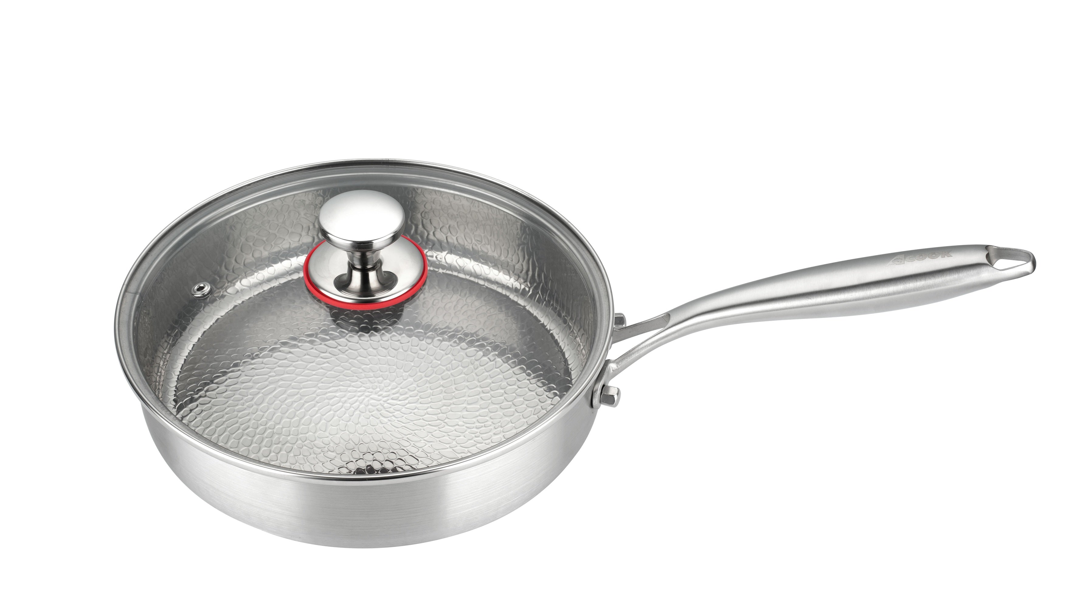 ACook Titanium Frying Pan | Multi-Ply Stainless Steel | Uncoated & Easy Wash Frypan