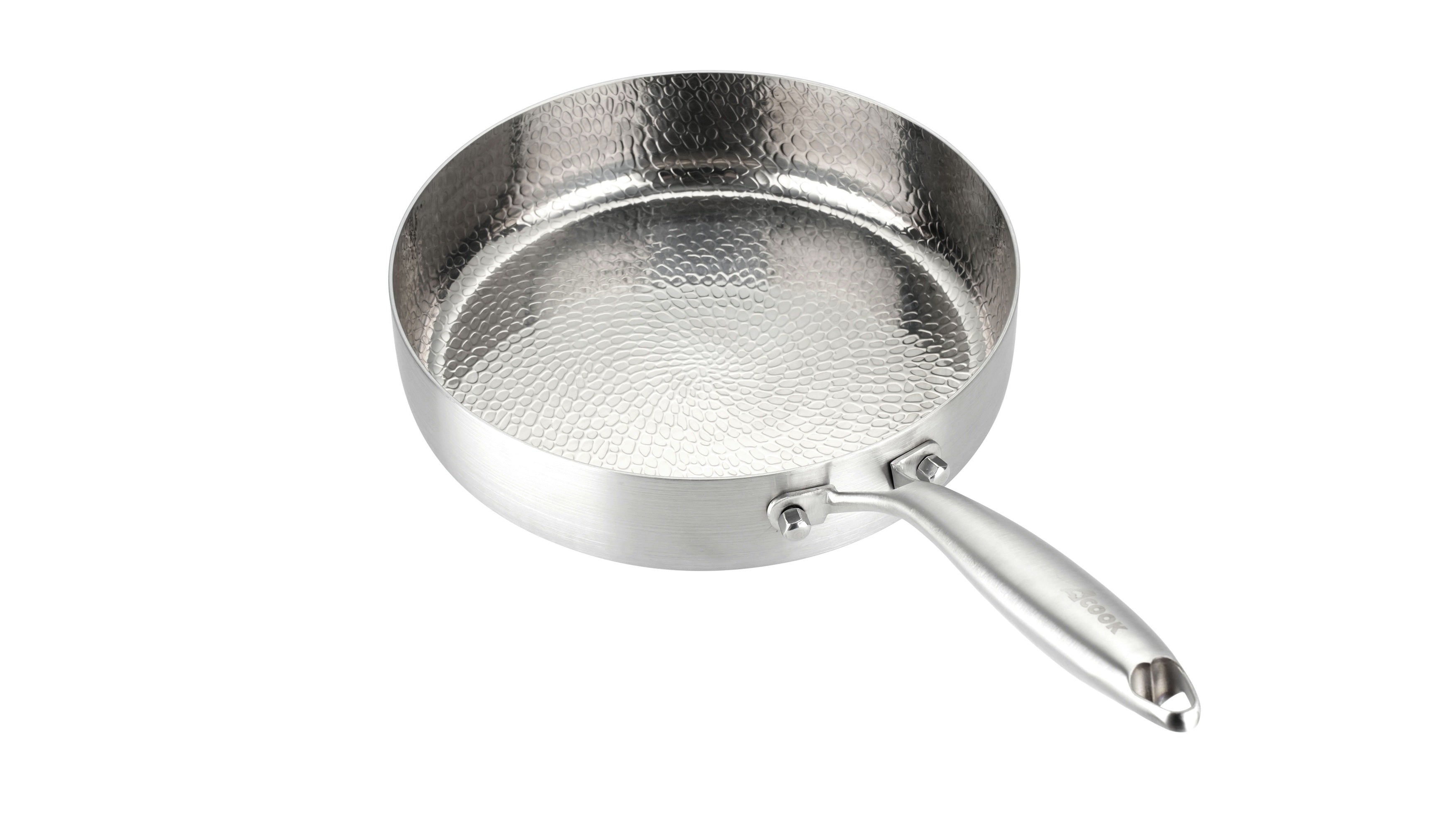 ACook Titanium Frying Pan | Multi-Ply Stainless Steel | Uncoated & Easy Wash Frypan