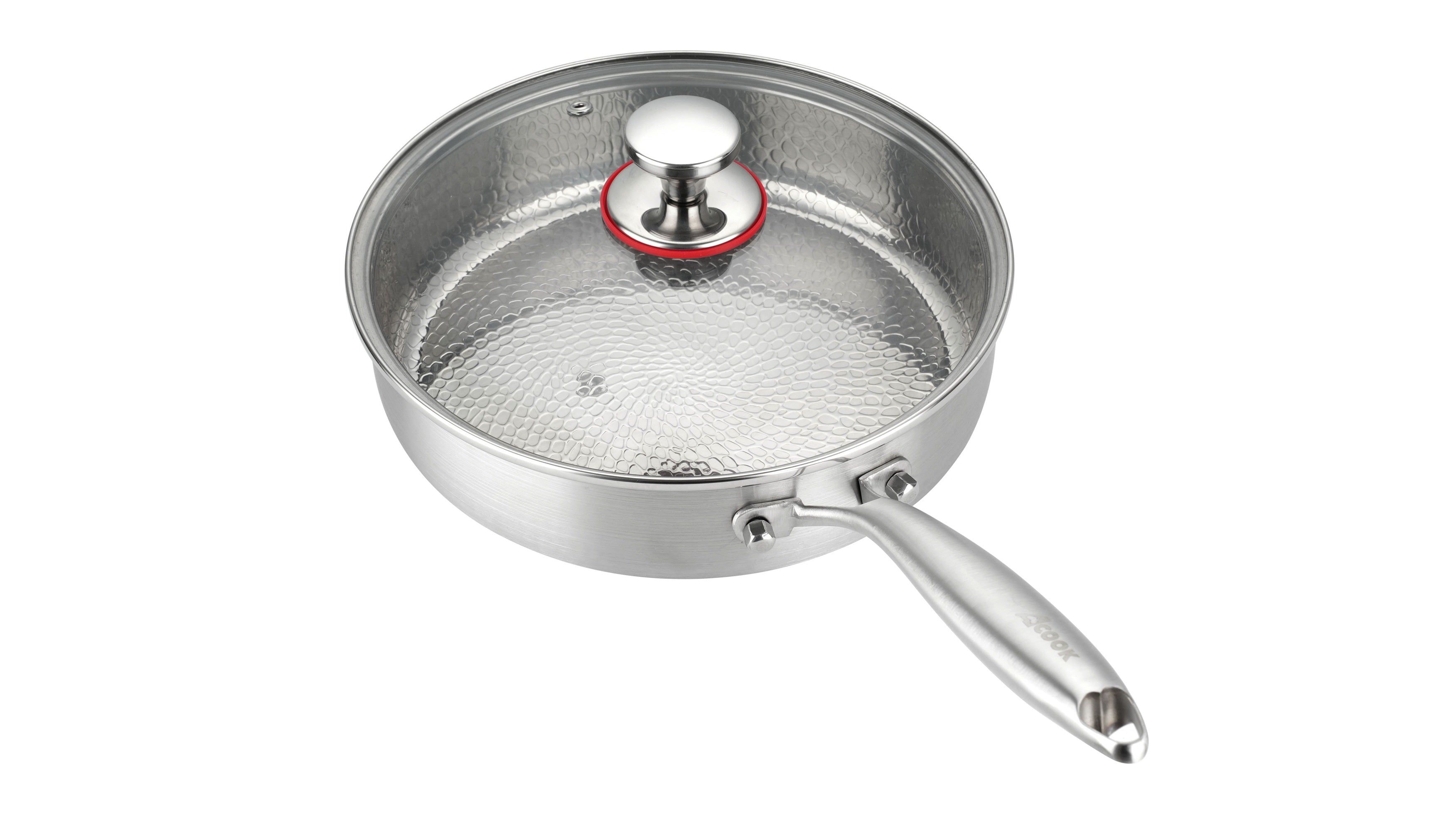 ACook Titanium Frying Pan | Multi-Ply Stainless Steel | Uncoated & Easy Wash Frypan