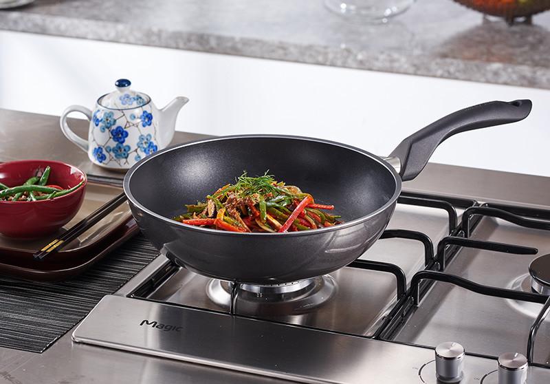 Happycall Plasma IH Titanium Frypan & Wok Set - 30cm