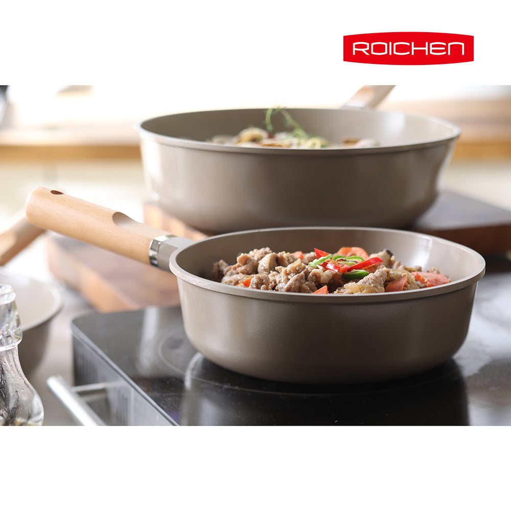 ROICHEN Ceramic IH Sauce Pot 20cm Latte Grey Made in Korea