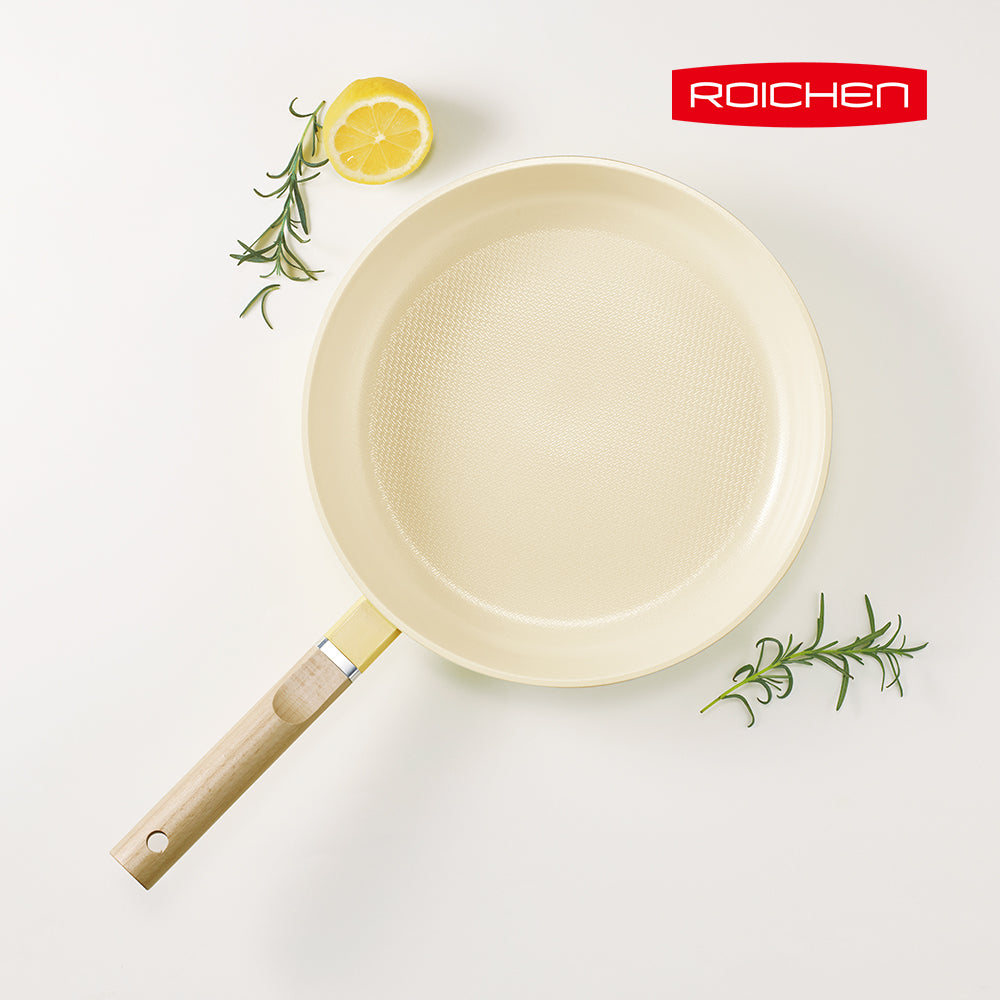 ROICHEN Ceramic IH Frypan 28cm Marsh Yellow Made in Korea