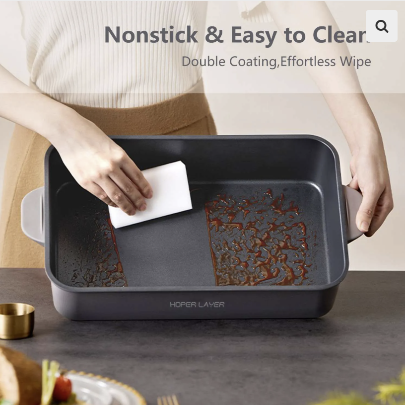 HOPER LAYER Electric Hot Pot 6L – Multifunctional Nonstick Cooker with Grill, Boil, Simmer & Fry Modes | 2000W Power, Square Removable Pot, 3-Level Knob Control