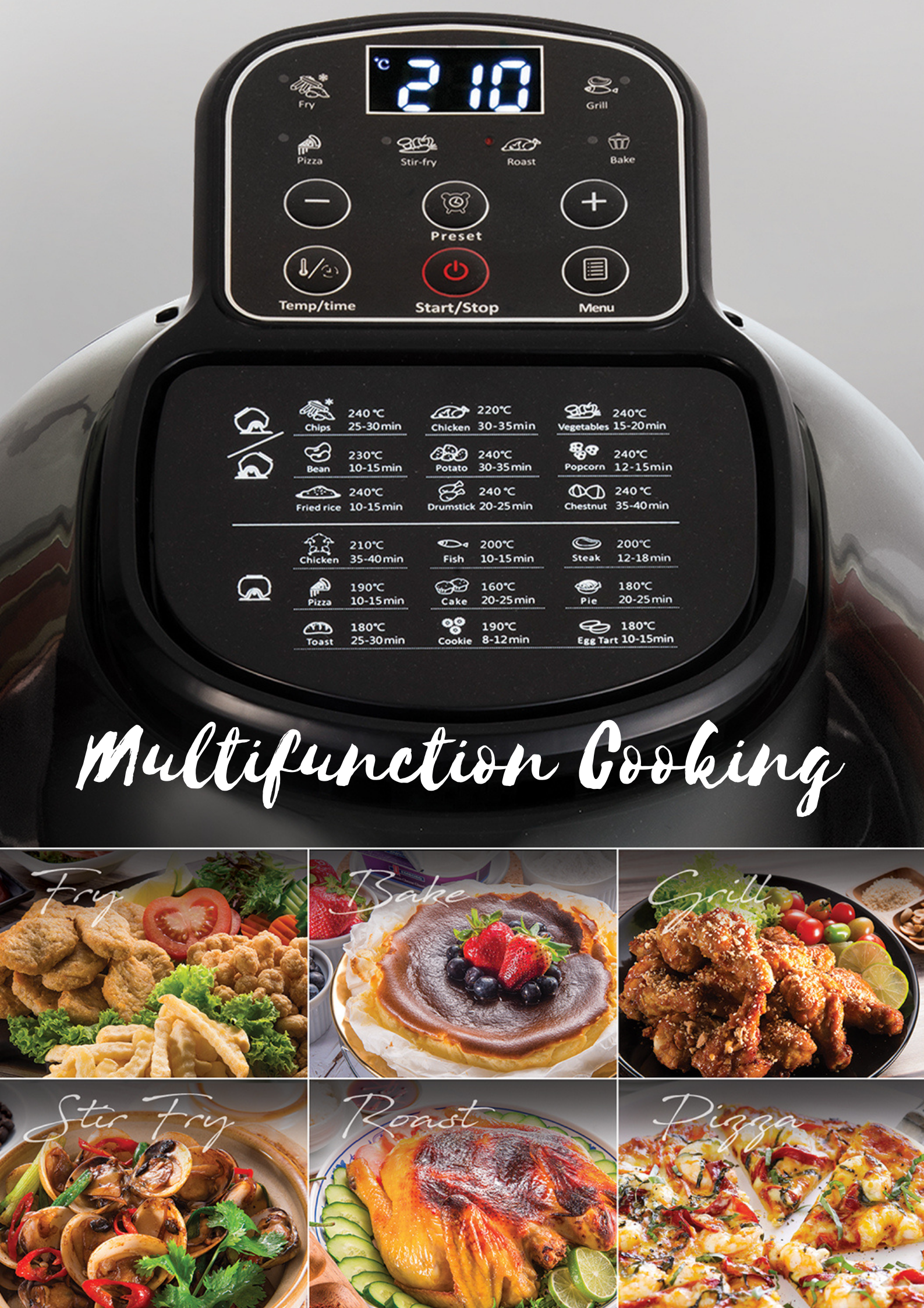 Buffalo Stainless Steel Smart Air Fryer 2.0 - Pro Chef Plus — Buffalo  Cookware Australia