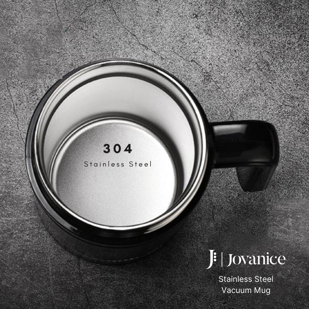 JOVANICE Stainless Steel Vacuum Mug 600ml - BLACK