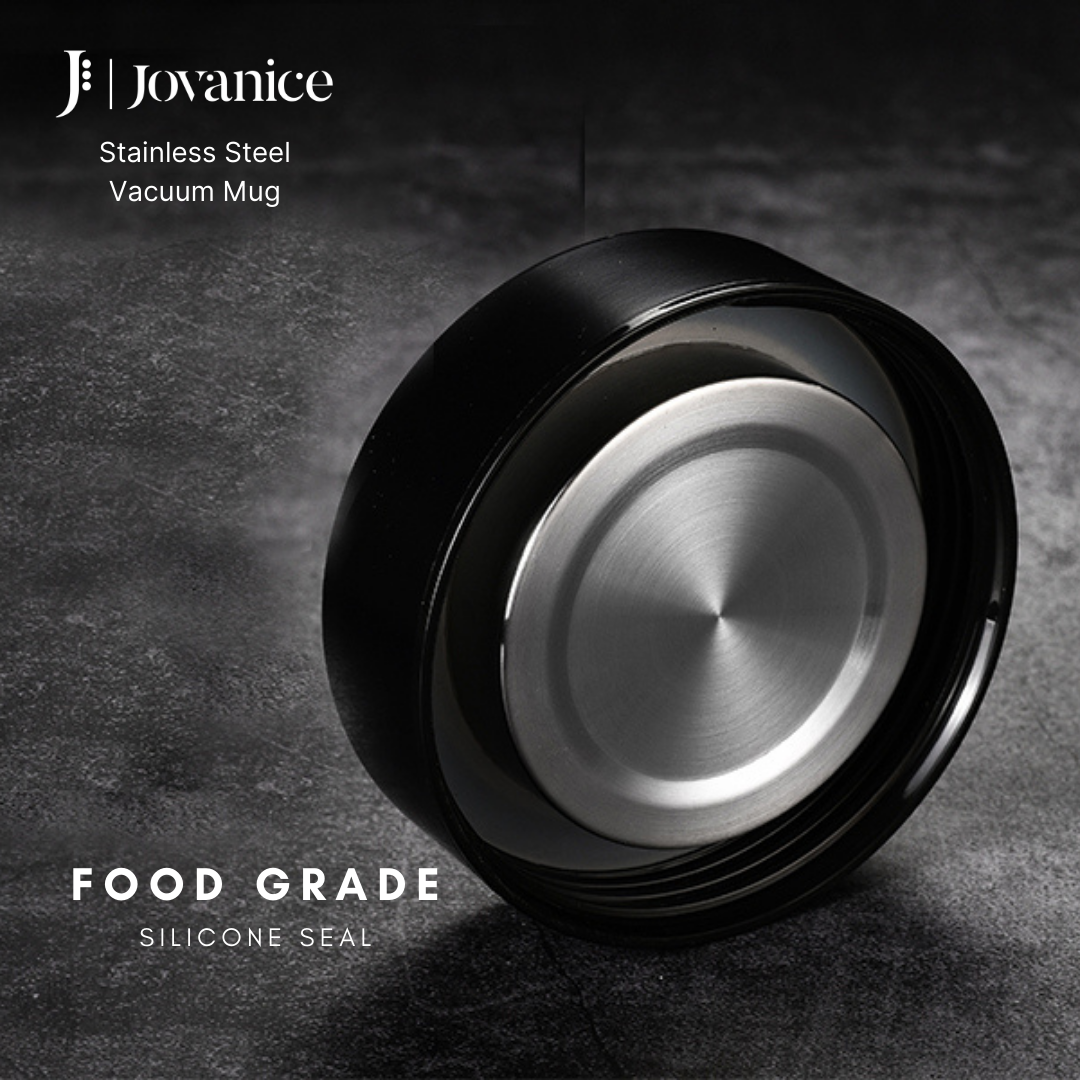 JOVANICE Stainless Steel Vacuum Mug 600ml - BLACK