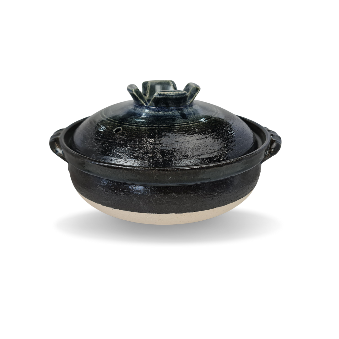 Santo Akae Paint Donabe Japan Made Clay Pot Size 8 (1.9L)
