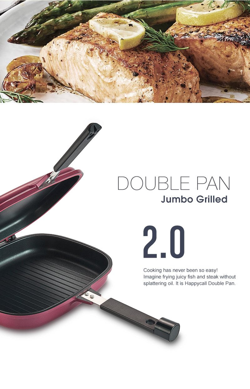 Happycall Compact Double Pan (Detachable) - Standard Pink