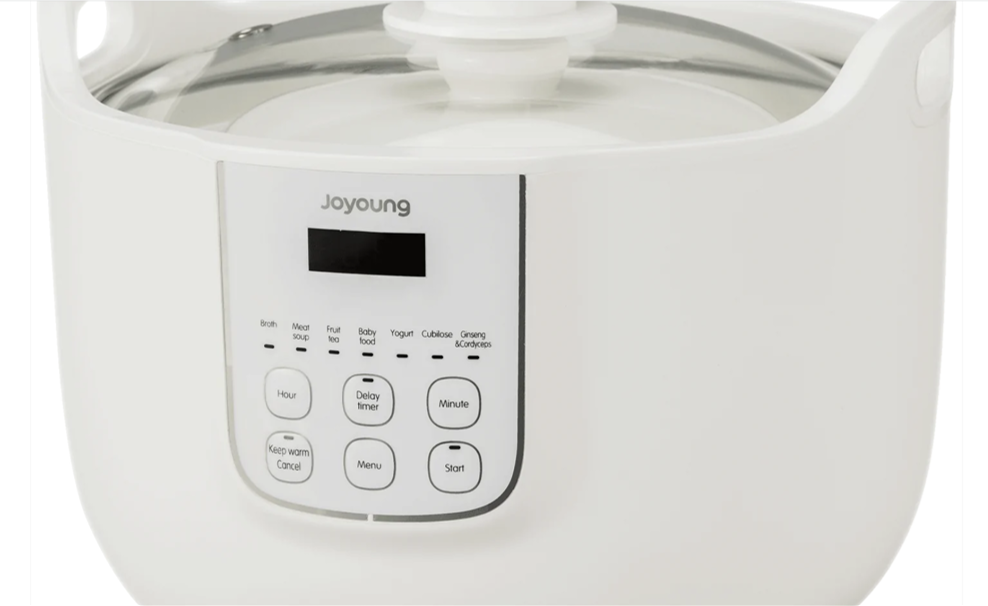 Joyoung White Porcelain Slow Cooker & Double Boiler