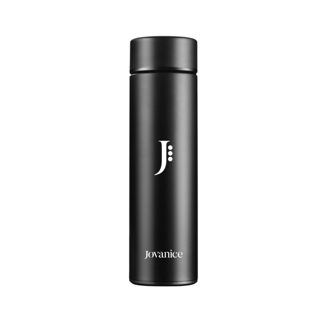 JOVANICE Stainless Steel Vacuum Flask 480ml - BLACK