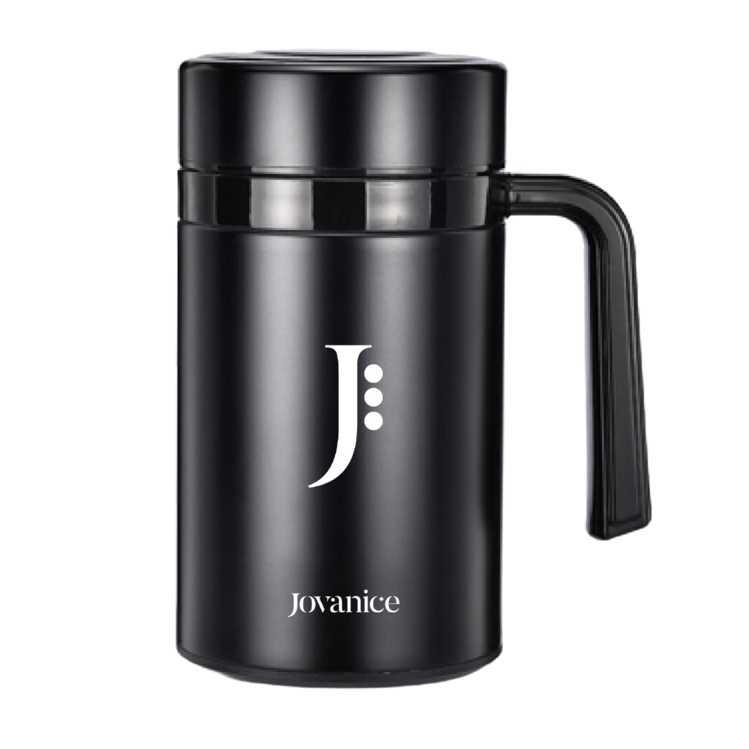 JOVANICE Stainless Steel Vacuum Mug 600ml - BLACK