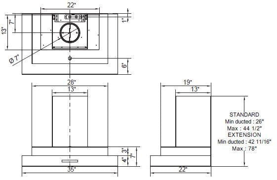 Pacific 90cm Rangehood TruSteam – PUO-M90AS